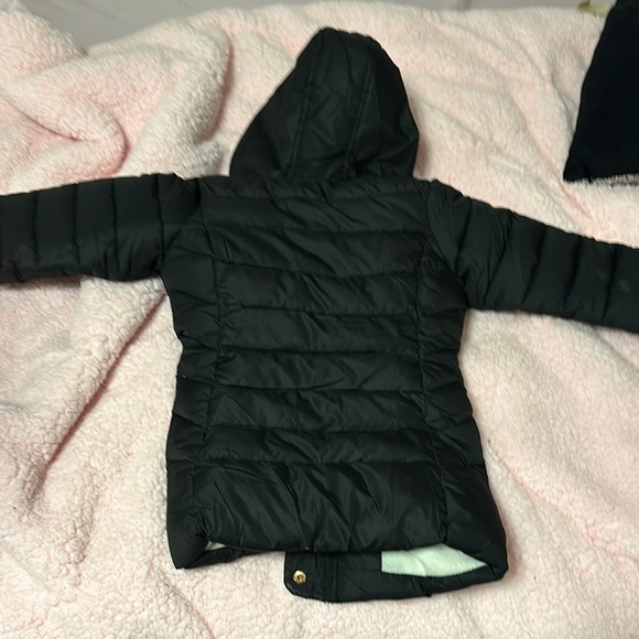 Black Quilted Puffer Jacket with Hood - Picture 4 of 5